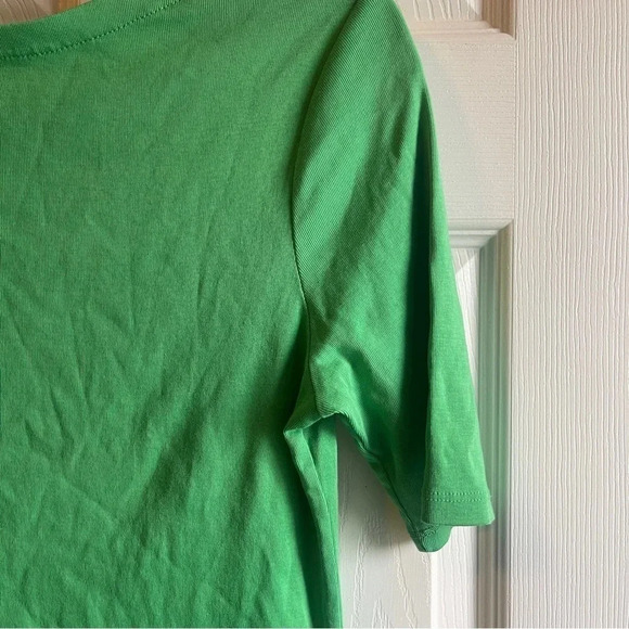 Charter Club 100% Cotton Green Quarter Sleeve Teeshirt, size medium - So soft! - Picture 2 of 12